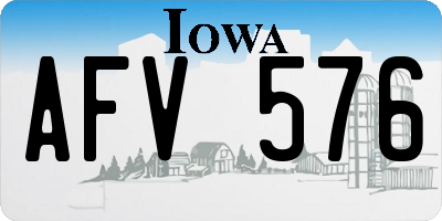 IA license plate AFV576