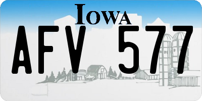 IA license plate AFV577