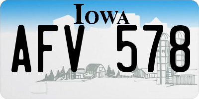 IA license plate AFV578