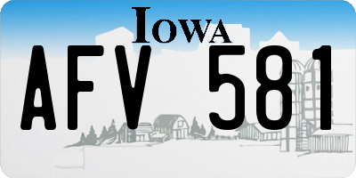 IA license plate AFV581