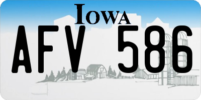 IA license plate AFV586
