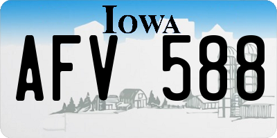IA license plate AFV588