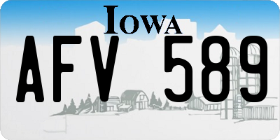 IA license plate AFV589