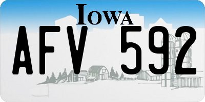 IA license plate AFV592