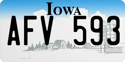 IA license plate AFV593