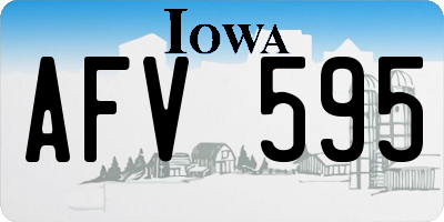 IA license plate AFV595