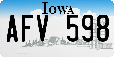 IA license plate AFV598