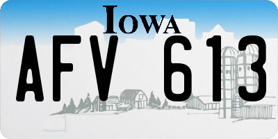 IA license plate AFV613