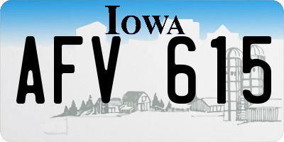 IA license plate AFV615