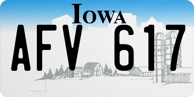 IA license plate AFV617