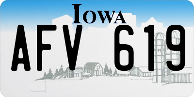 IA license plate AFV619