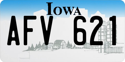 IA license plate AFV621