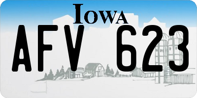IA license plate AFV623