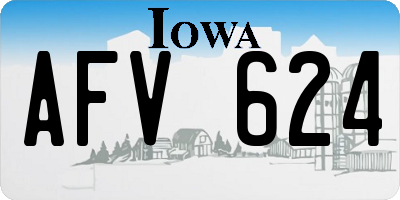 IA license plate AFV624