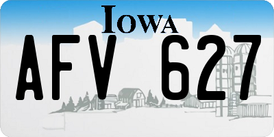 IA license plate AFV627