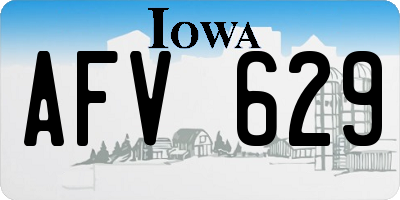 IA license plate AFV629