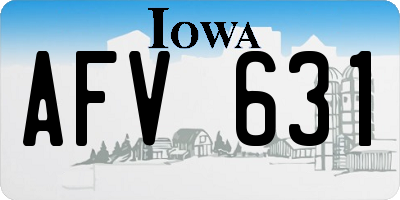 IA license plate AFV631