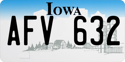 IA license plate AFV632