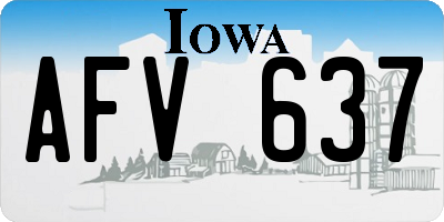 IA license plate AFV637