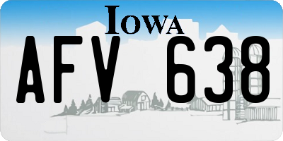 IA license plate AFV638