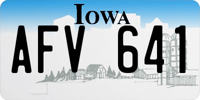IA license plate AFV641