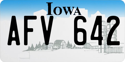 IA license plate AFV642