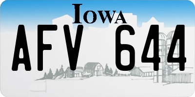 IA license plate AFV644