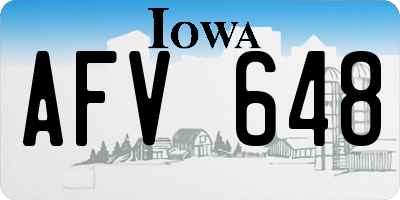 IA license plate AFV648