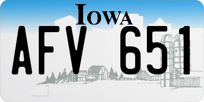 IA license plate AFV651