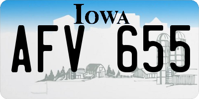 IA license plate AFV655