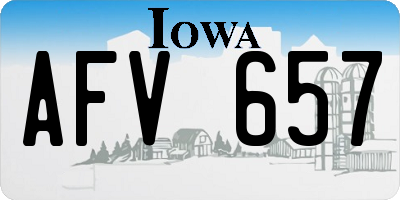 IA license plate AFV657