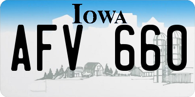 IA license plate AFV660