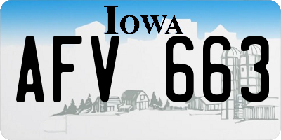 IA license plate AFV663