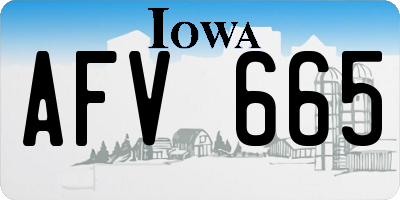 IA license plate AFV665