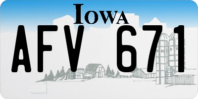 IA license plate AFV671