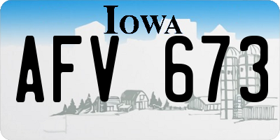 IA license plate AFV673
