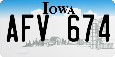 IA license plate AFV674