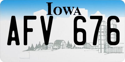 IA license plate AFV676