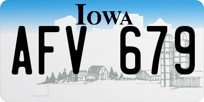 IA license plate AFV679