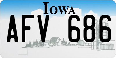 IA license plate AFV686