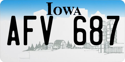 IA license plate AFV687