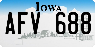IA license plate AFV688