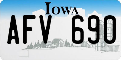 IA license plate AFV690