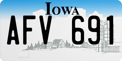 IA license plate AFV691