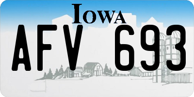 IA license plate AFV693
