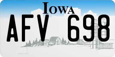 IA license plate AFV698