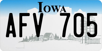 IA license plate AFV705