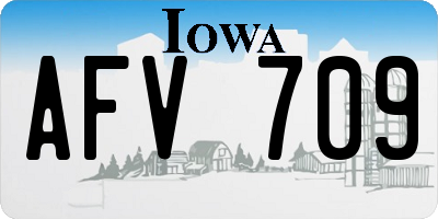IA license plate AFV709