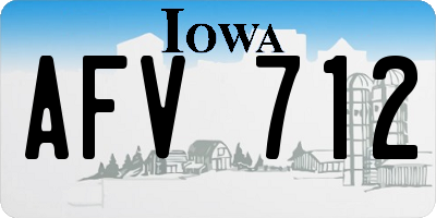 IA license plate AFV712