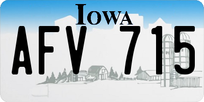 IA license plate AFV715
